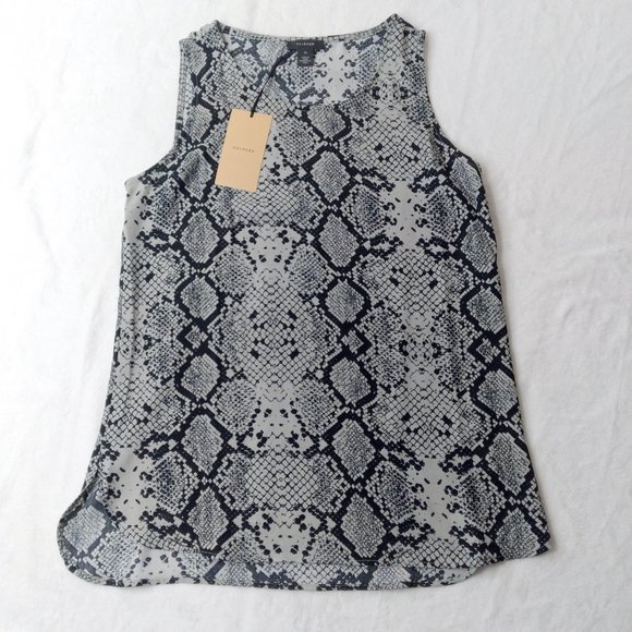 Halogen Snakeskin Print Sleeveless Top XS - Picture 1 of 9